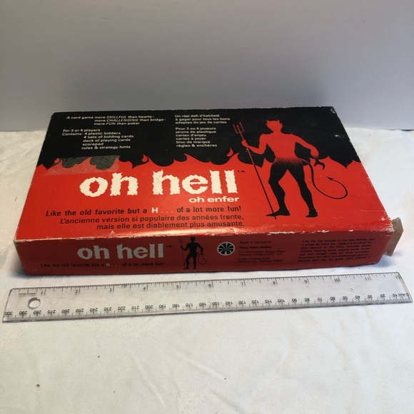 1973 Oh Hell Card Game Vintage Collectible Devil Bx only murders in the building - Picture 3 of 16